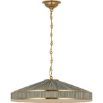 Hand-Rubbed Antique Brass with Pleated Mist Silk | shipping 01/09/2027