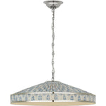 Polished Nickel with Schumacher Pleated Blue Aditi | shipping 01/09/2027