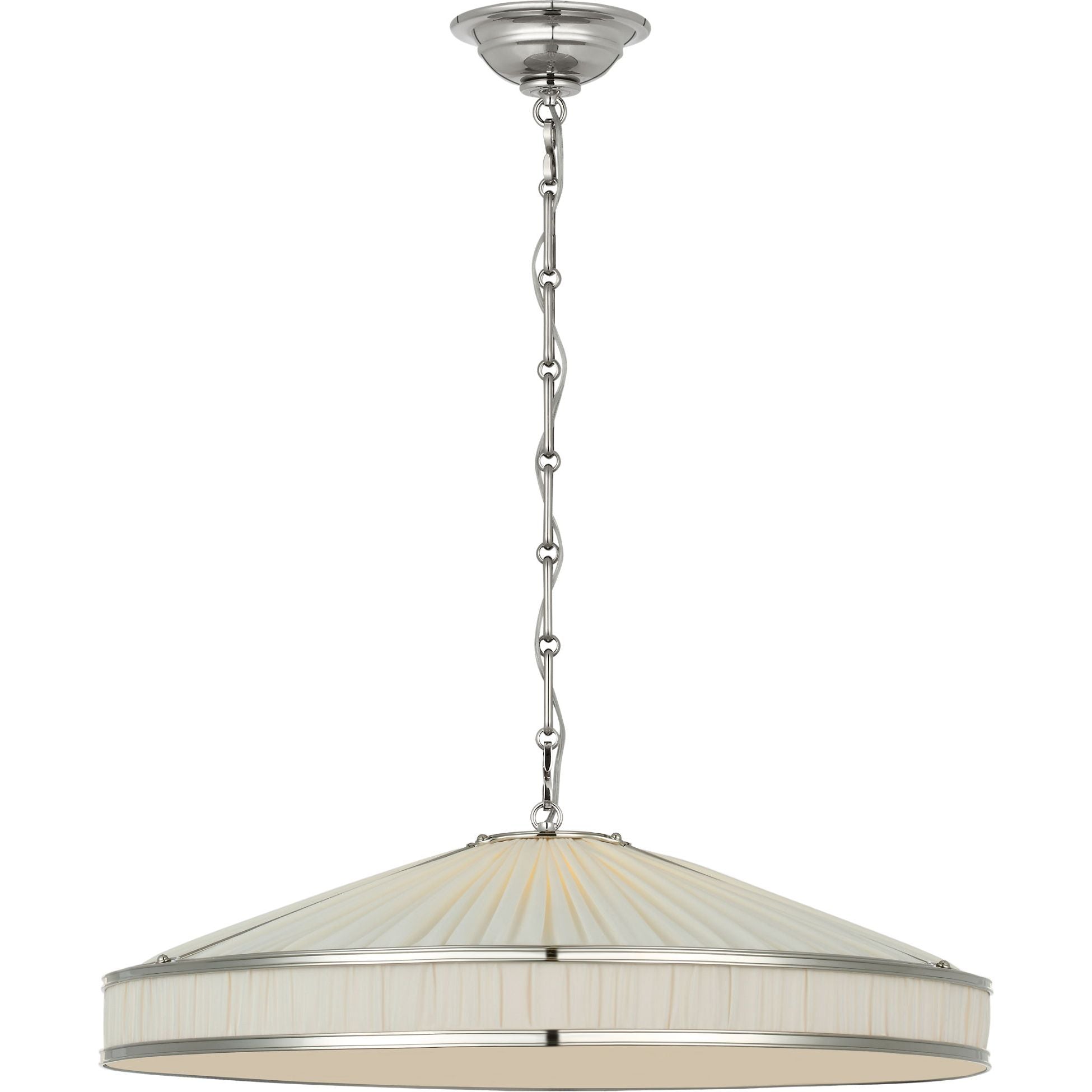 Polished Nickel with Pleated Silk | shipping 01/09/2027