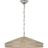 Polished Nickel with Pleated Champagne Silk | shipping 01/09/2027