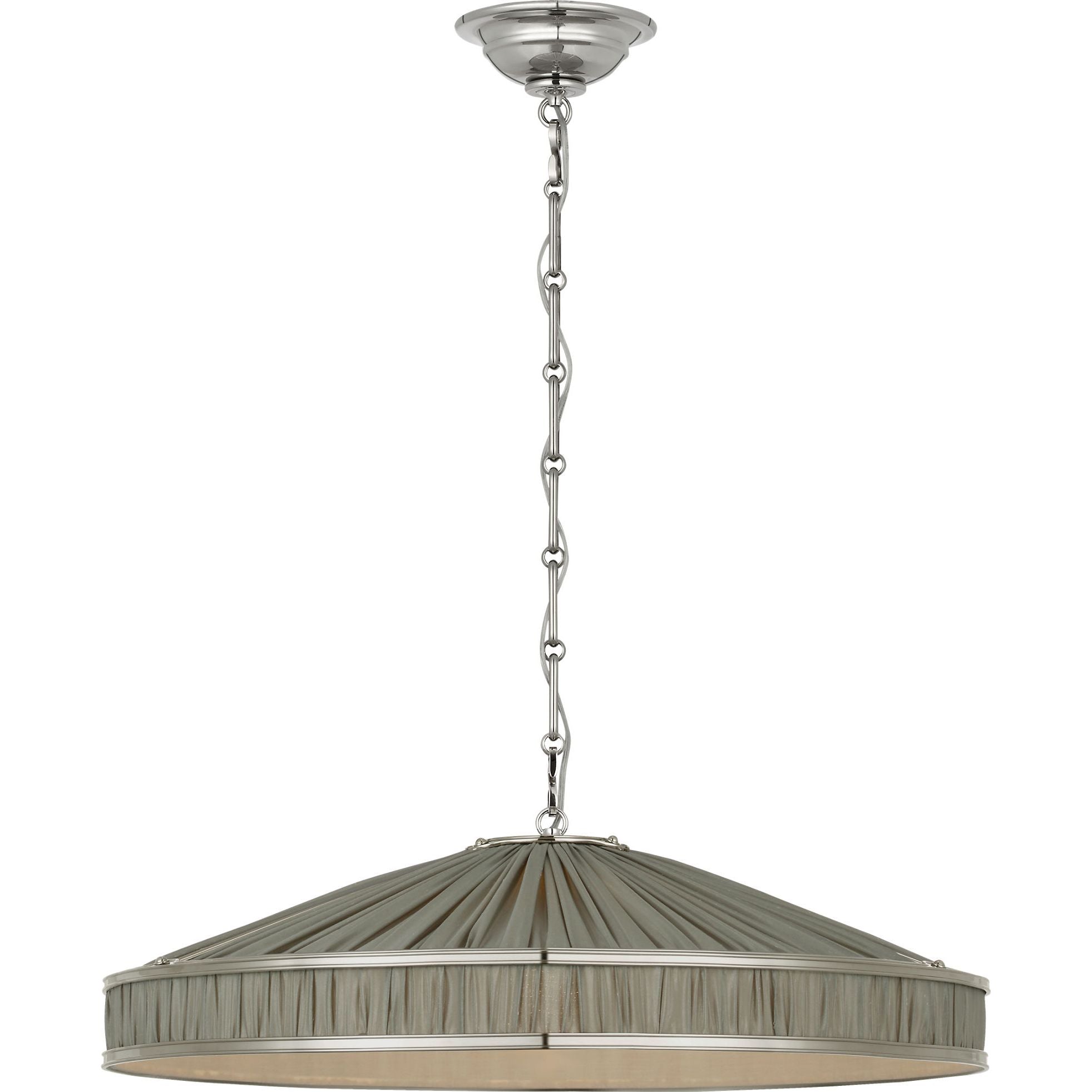 Polished Nickel with Pleated Mist Silk | shipping 01/09/2027