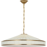 Hand-Rubbed Antique Brass with Pleated Silk | shipping 12/10/2026