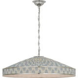 Polished Nickel with Schumacher Pleated Blue Aditi | shipping 12/10/2026