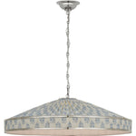 Polished Nickel with Schumacher Pleated Blue Aditi | shipping 12/10/2026