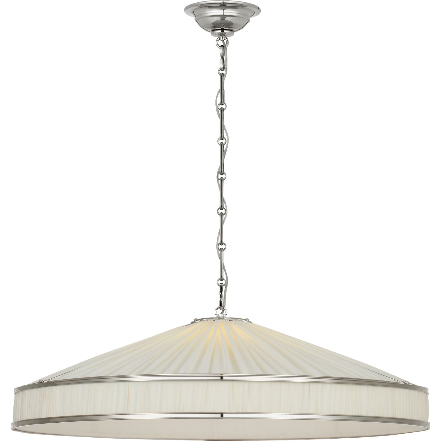 Polished Nickel with Pleated Silk | shipping 12/10/2026