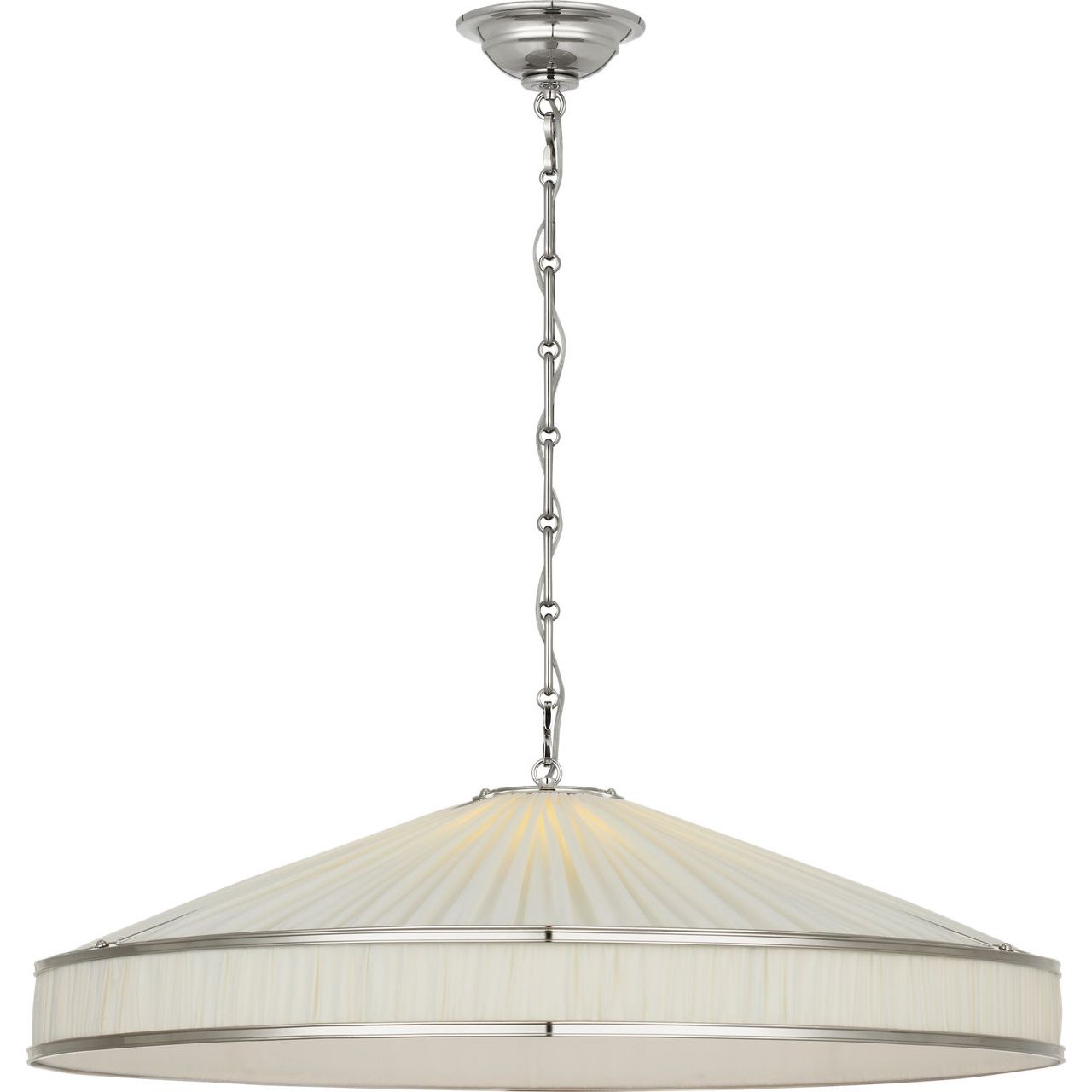 Polished Nickel with Pleated Silk | shipping 12/10/2026