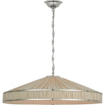 Polished Nickel with Pleated Champagne Silk | shipping 12/10/2026