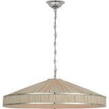 Polished Nickel with Pleated Champagne Silk | shipping 12/10/2026
