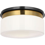Bronze and Hand-Rubbed Antique Brass with White Glass | shipping 12/10/2026