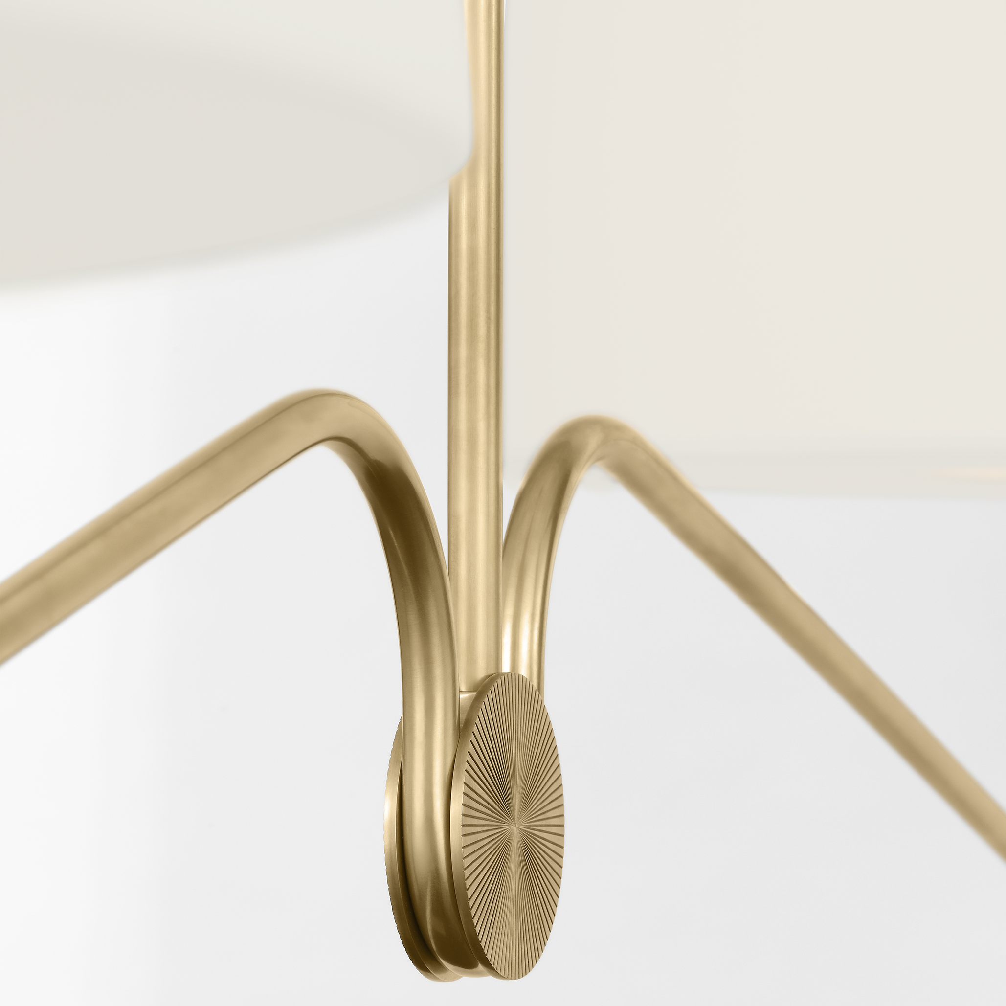 Featuring Canto 68" Linear Chandelier by Visual Comfort at Amethyst Home. Introducing the Canto 68" Linear Chandelier, a modern and artistic lighting piece that will add a touch of whimsy to any room. Its wispy and romantic curved design exudes elegance and charm. Illuminate your space in style and create a luxurious atmosphere with this exclusive piece..  Amethyst Home provides interior design, new home construction design consulting, vintage area rugs, and lighting in the Los Angeles metro area.