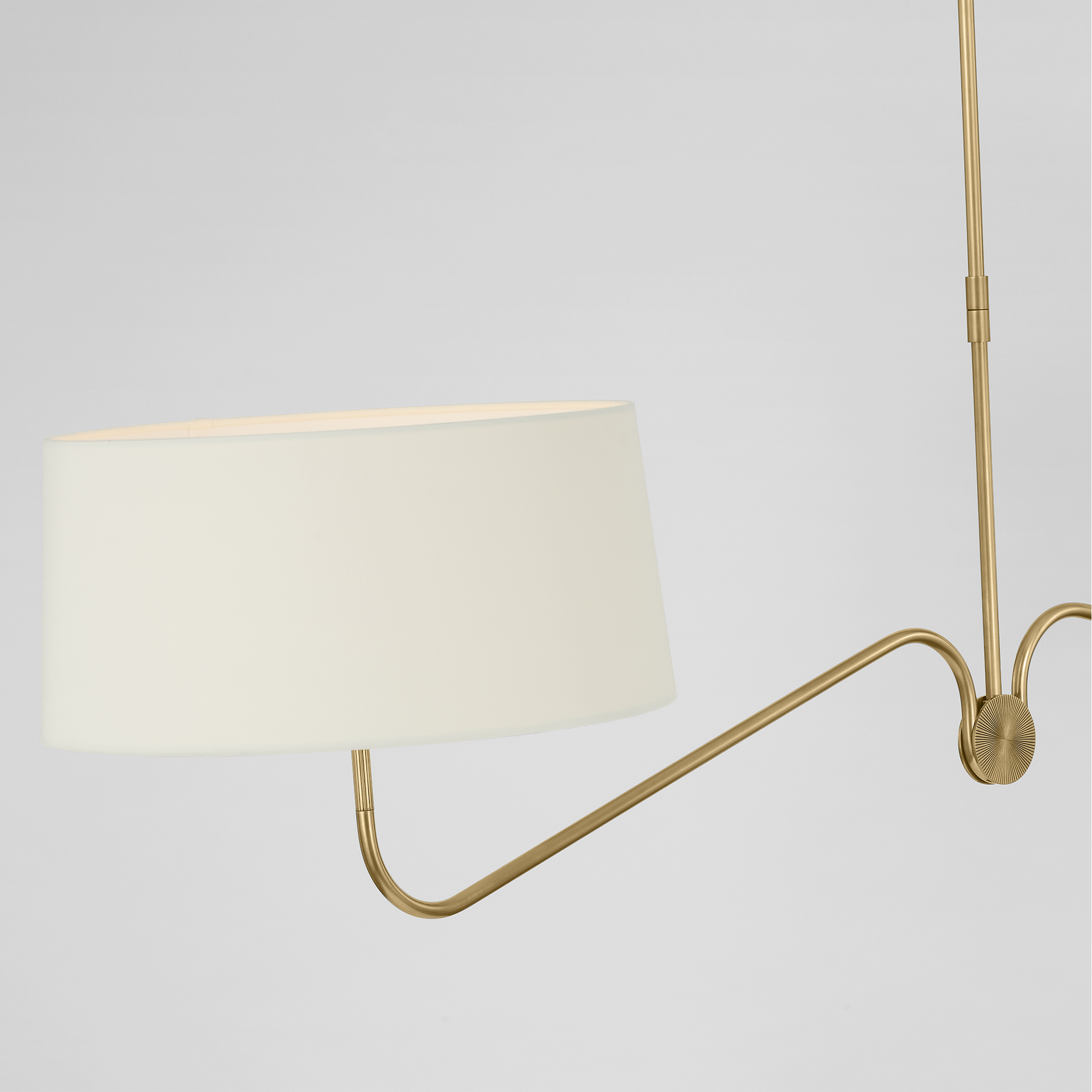 Featuring Canto 68" Linear Chandelier by Visual Comfort at Amethyst Home. Introducing the Canto 68" Linear Chandelier, a modern and artistic lighting piece that will add a touch of whimsy to any room. Its wispy and romantic curved design exudes elegance and charm. Illuminate your space in style and create a luxurious atmosphere with this exclusive piece.
Ove.  Amethyst Home provides interior design, new home construction design consulting, vintage area rugs, and lighting in the Houston metro area.
