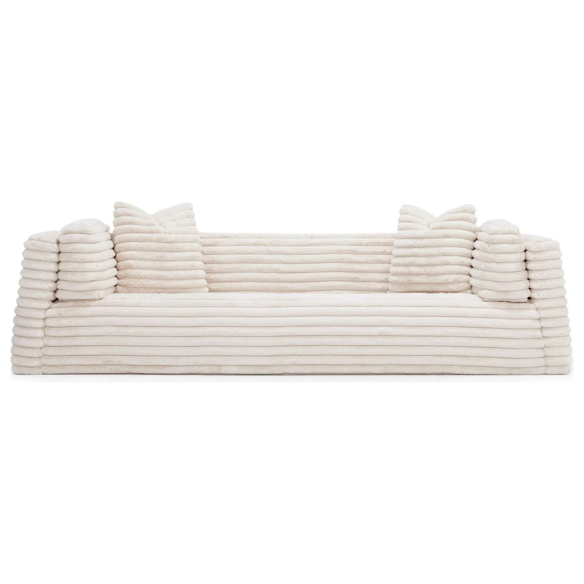 Clemence XXL Sofa by Verellen | Quilted Vegan Fur Look