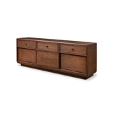 Vincent Media Console With Record Storage - Dark Brown Walnut Veneer | shipping 09/15/2026