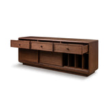 Vincent Media Console With Record Storage - Dark Brown Walnut Veneer | shipping 09/15/2026