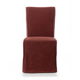 Vista Two Tone Slipcovered Dining Chair - Broadway Bordeaux | shipping 04/25/2027