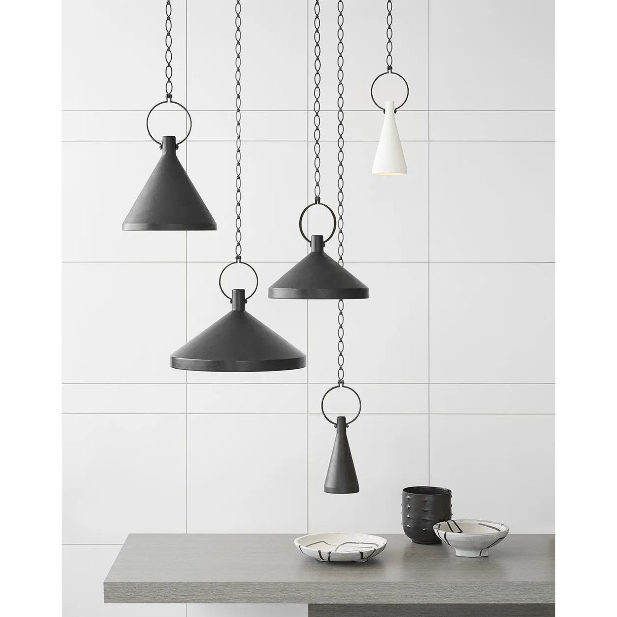 We love the large shade and circular detail found on this Limoges Grande Pendant by Visual Comfort. This would look gorgeous over a kitchen island, kitchen sink, or other area needing extra light. Amethyst Home provides interior design, new home construction design consulting, vintage area rugs, and lighting in the Tampa metro area.