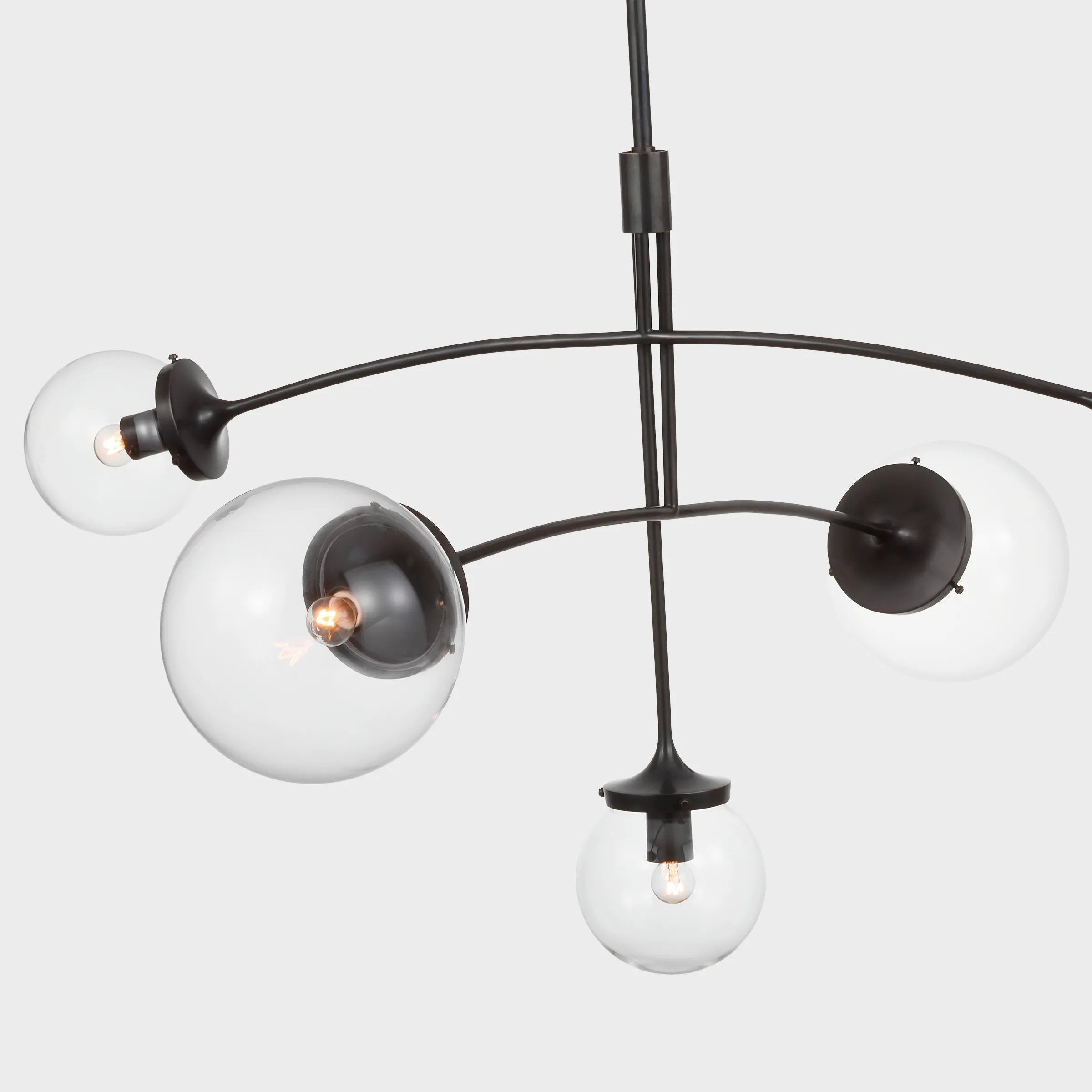 Featuring Prescott Medium Mobile Chandelier by Visual Comfort at Amethyst Home. We find art in a chandelier with the arms of this Prescott Medium Mobile Chandelier by Visual Comfort. Add to your living room, kitchen, or other large area to bring a unique, modern feel to your space. 
O/A Height: 35.75"Min. Custom Height: 25"Width: 40"Canopy: 7.5" RoundSocket:. Amethyst Home provides interior design, new home construction design consulting, vintage area rugs, and lighting in the Portland metro area.