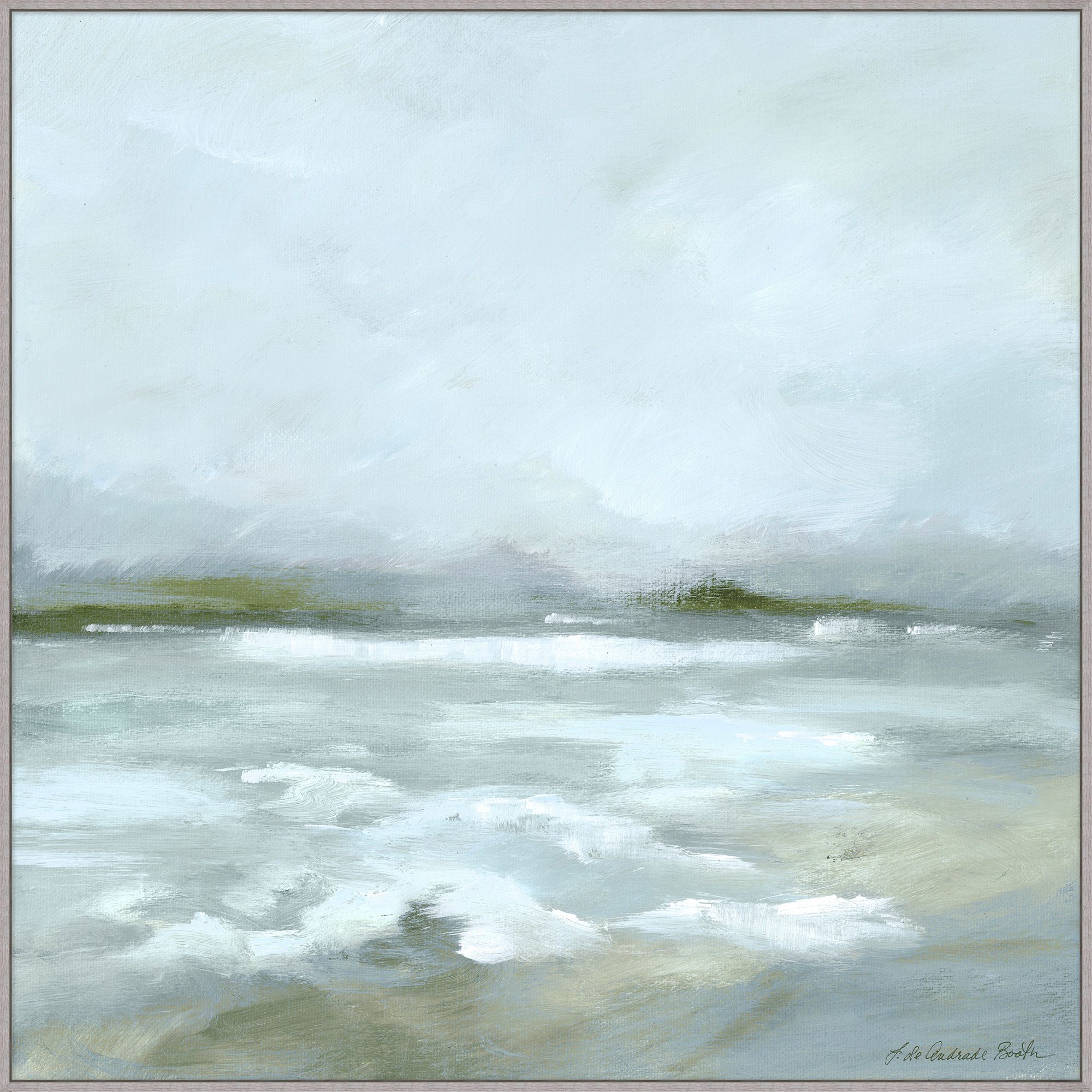 Sage White Caps Art