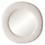 Featuring Malibu Museum White Non-Beveled Round Mirror by Wendover Art at Amethyst Home. Indulge in sophistication with the Malibu Museum White Non-Beveled Round Mirror. This elegant mirror not only adds a touch of luxury to any space, but also provides a perfect reflection for your daily routine. Its non-beveled design exudes exclusivity, making it a must-h.  Amethyst Home provides interior design, new home construction design consulting, vintage area rugs, and lighting in the Seattle metro area.