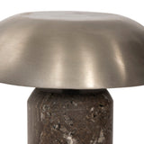Zana Cordless Table Lamp - Antique Nickel - Charcoal Travertine | shipping 10/15/2026