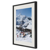 Zermatt Skiing by Slim Aarons - Black Maple