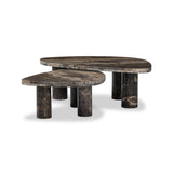 Zion Nesting Coffee Tables - Rocky Brown Marble | shipping 09/15/2026