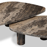Zion Nesting Coffee Tables - Rocky Brown Marble | shipping 09/15/2026