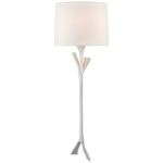 Featuring Fliana Tail Sconce by Visual Comfort at Amethyst Home. The slender and elegant Fliana by AERIN evokes nature with its sculpted branch-like base, adding an organic element to any contemporary space. The tapered linen shade diffuses light that's ideal for a living room or home office.Overall Dimensions: 8.5" L x  8.5" W x 24" H Weight: 4 lbs..  Amethyst Home provides interior design, new home construction design consulting, vintage area rugs, and lighting in the Laguna Beach metro area.