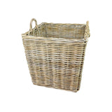 Set of 2 Square Rattan Baskets