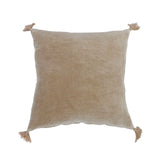 A sumptuously soft velvet square pillow with dainty tassels on each corner. King lounger 100% cotton. Amethyst Home provides interior design, new home construction design consulting, vintage area rugs, and lighting in the Boston metro area.