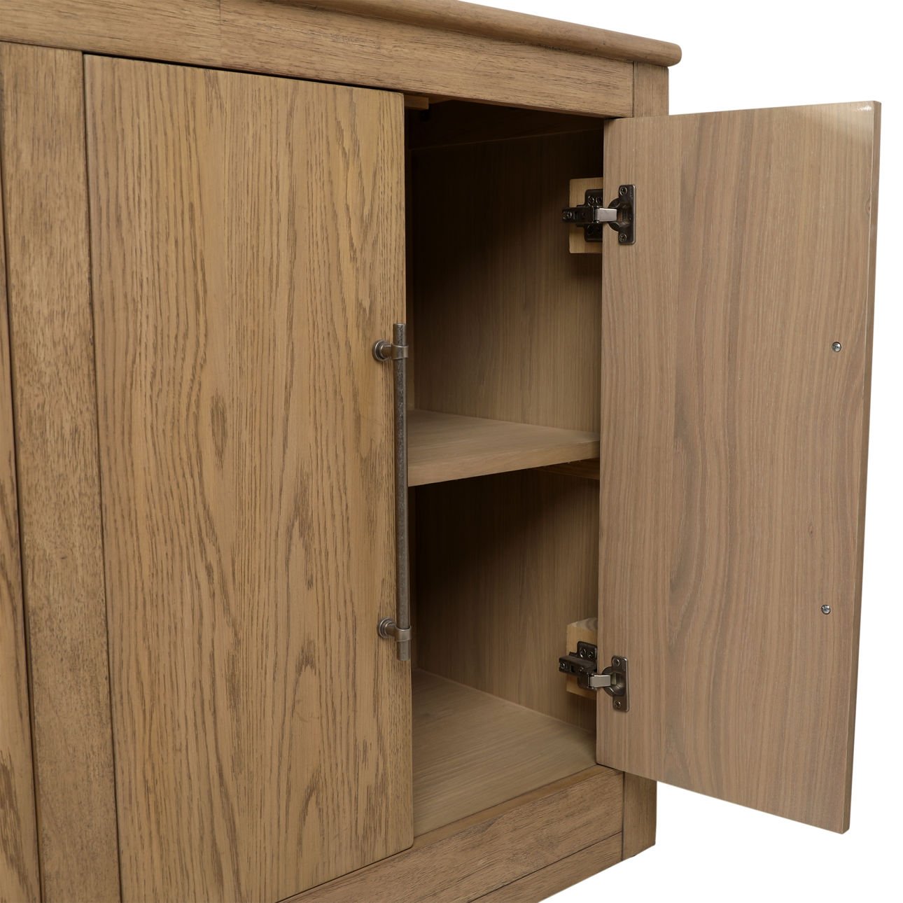 Featuring Delacruz Sideboard by Dovetail at Amethyst Home. A lovely sideboard for your living or dining spaces.
106"w x 19"d x 36"hMaterial : Rubber Wood and Oak Veneer.  Amethyst Home provides interior design, new home construction design consulting, vintage area rugs, and lighting in the Boston metro area.