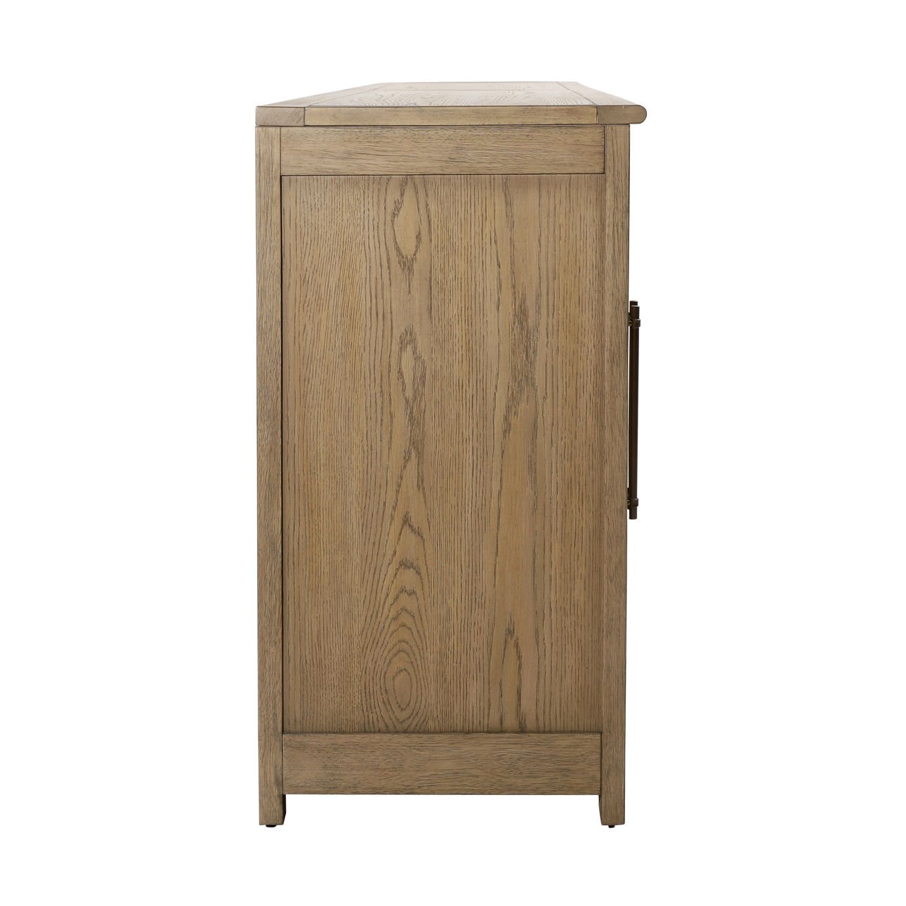 Featuring Delacruz Sideboard by Dovetail at Amethyst Home. A lovely sideboard for your living or dining spaces.
106"w x 19"d x 36"hMaterial : Rubber Wood and Oak Veneer.  Amethyst Home provides interior design, new home construction design consulting, vintage area rugs, and lighting in the Alpharetta metro area.