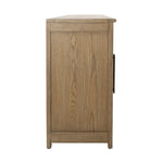 Featuring Delacruz Sideboard by Dovetail at Amethyst Home. A lovely sideboard for your living or dining spaces.
106"w x 19"d x 36"hMaterial : Rubber Wood and Oak Veneer.  Amethyst Home provides interior design, new home construction design consulting, vintage area rugs, and lighting in the Alpharetta metro area.