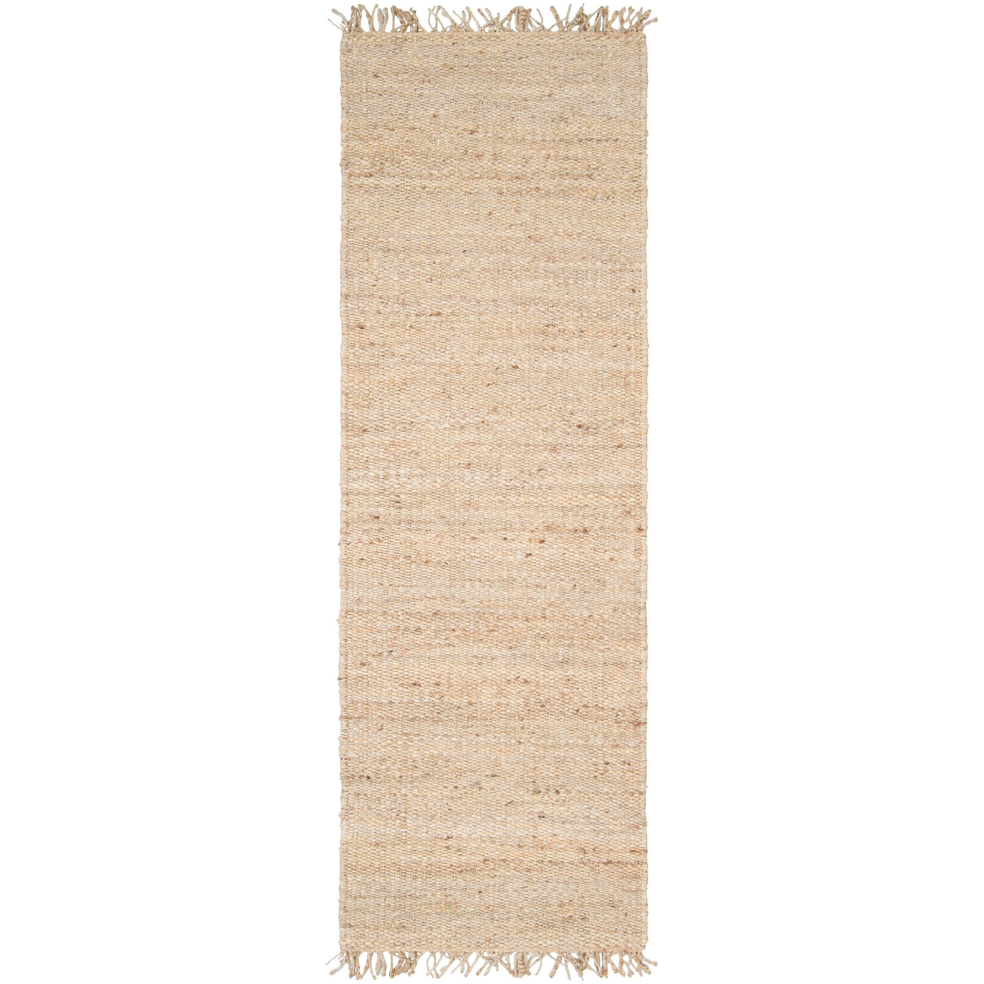 Vienne Bleached Jute Rug with Fringe