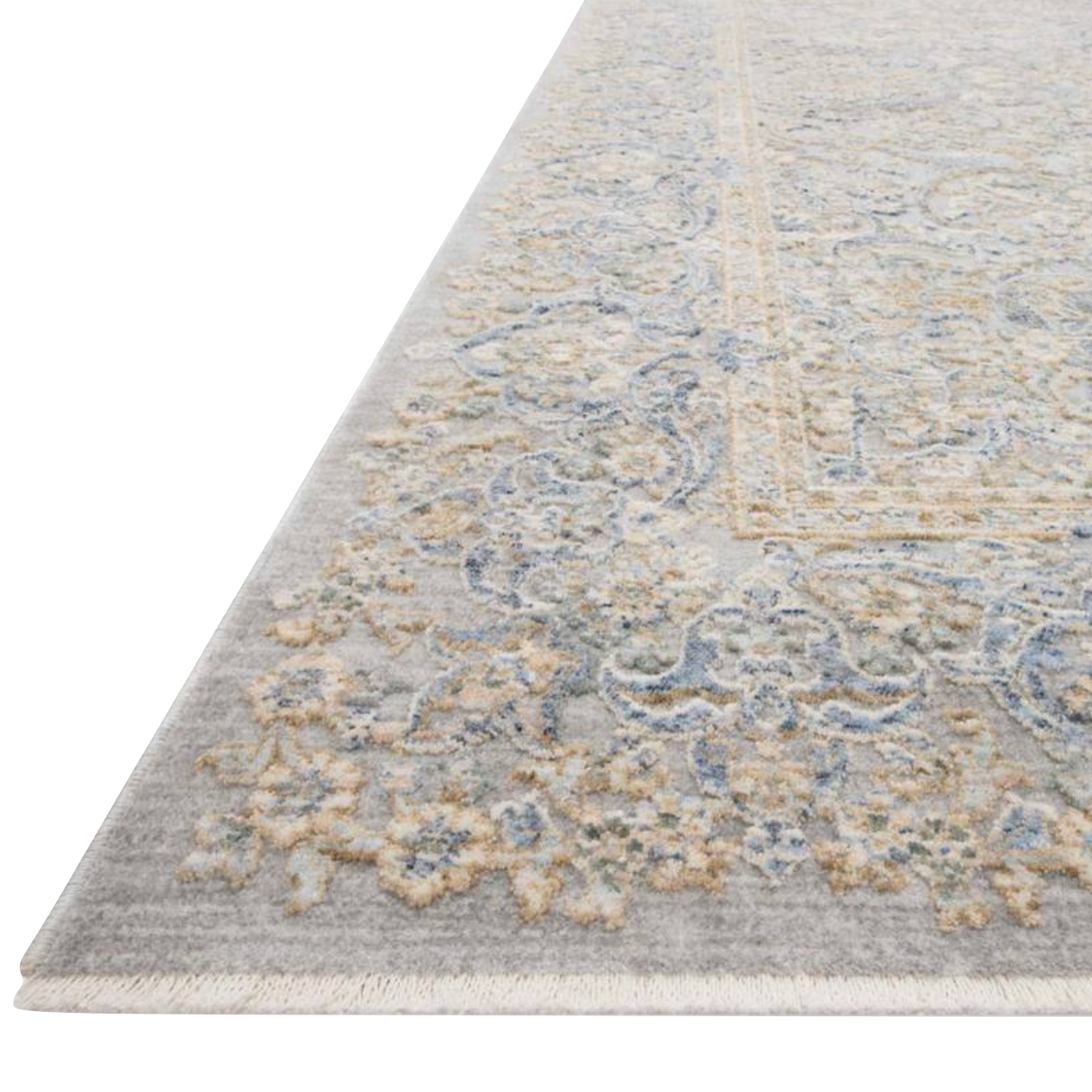 Our updated take on a classic. The Pandora Stone / Gold Area Rug is power-loomed of 100% polyester, ensuring long-lasting durability, no shedding, and a soft feel underfoot.  The pile features a high to low texture, accentuating these timeless yet current designs. This rug is great for living rooms, bedrooms, or any room where you want cozy and comfortable texture on the floor!  Power Loomed 100% Polyester PAN-01 Stone/Gold