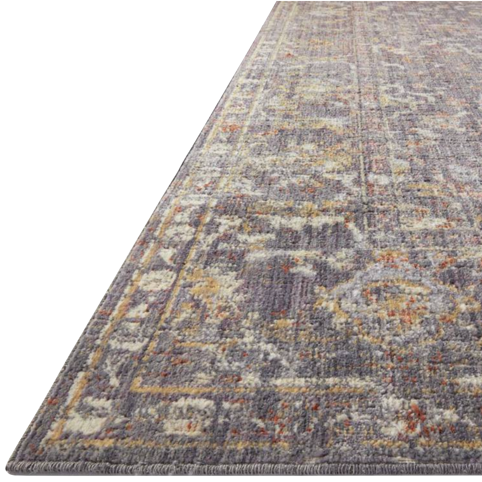 Durable, low pile, and soft, this rug is inspired by classic vintage and antique rugs. The Rosemarie Chris Loves Julia Graphite / Multi ROE-04 rug from Loloi features a beautiful vintage pattern and patina. The rug is easy to clean, never sheds, and perfect for living rooms, dining rooms, hallways, and kitchens!