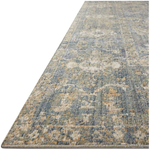 Durable, low pile, and soft, this rug is inspired by classic vintage and antique rugs. The Rosemarie Chris Loves Julia Sand / Lagoon ROE-03 rug from Loloi features a beautiful vintage pattern and patina. The rug is easy to clean, never sheds, and perfect for living rooms, dining rooms, hallways, and kitchens!