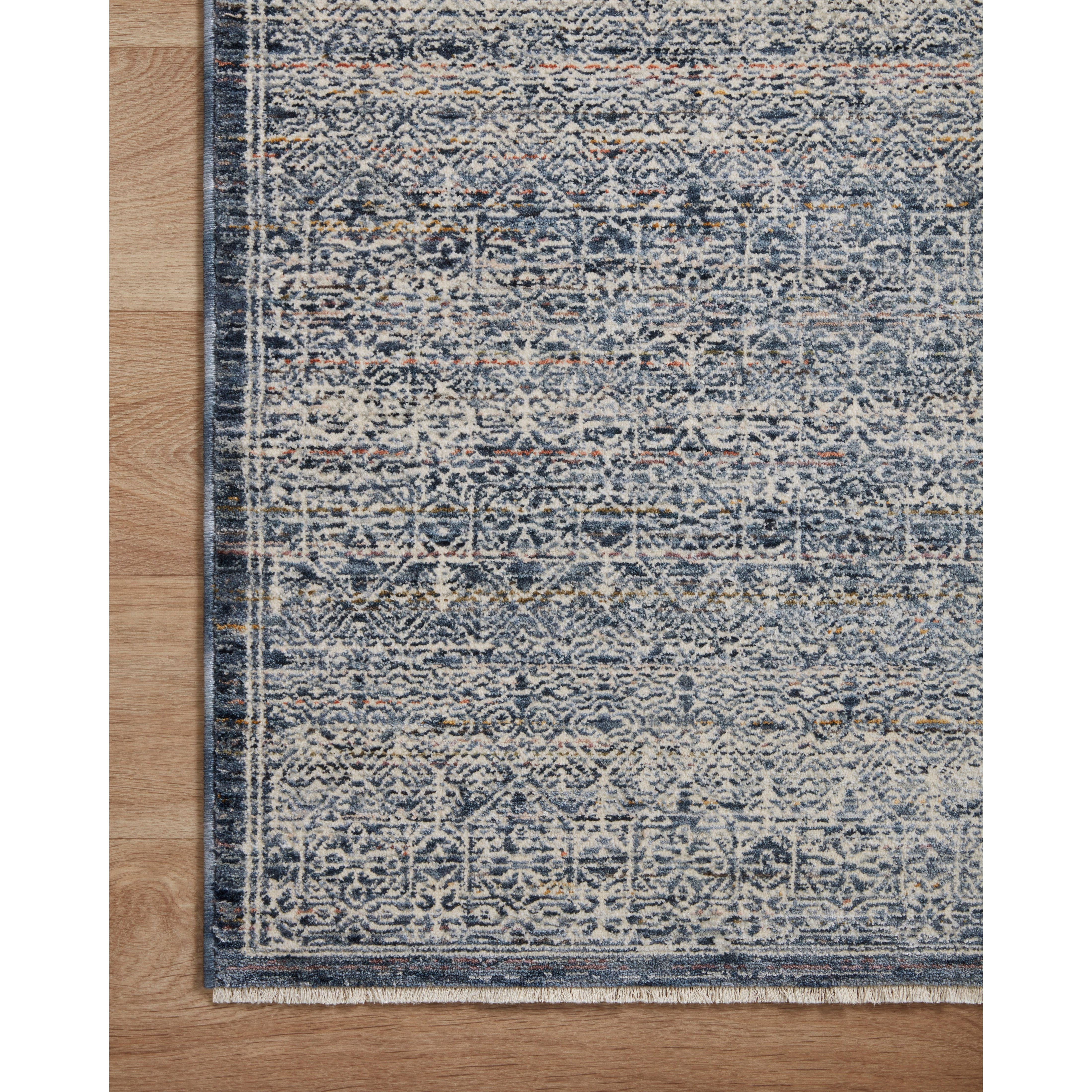 Featuring Zuma Amber Lewis x Loloi Denim / Ivory Runner by Loloi at Amethyst Home. Stain-resistant, fade-resistant, and long-lasting, the Zuma Collection for Amber Lewis x Loloi features a soft pile in a serene grey, blue and ivory palette. Zuma also carries the Okeo-Tex® label, ensuring the rug's materials do not contain harmful substances.
Power Loomed10.  Amethyst Home provides interior design, new home construction design consulting, vintage area rugs, and lighting in the Calabasas metro area.