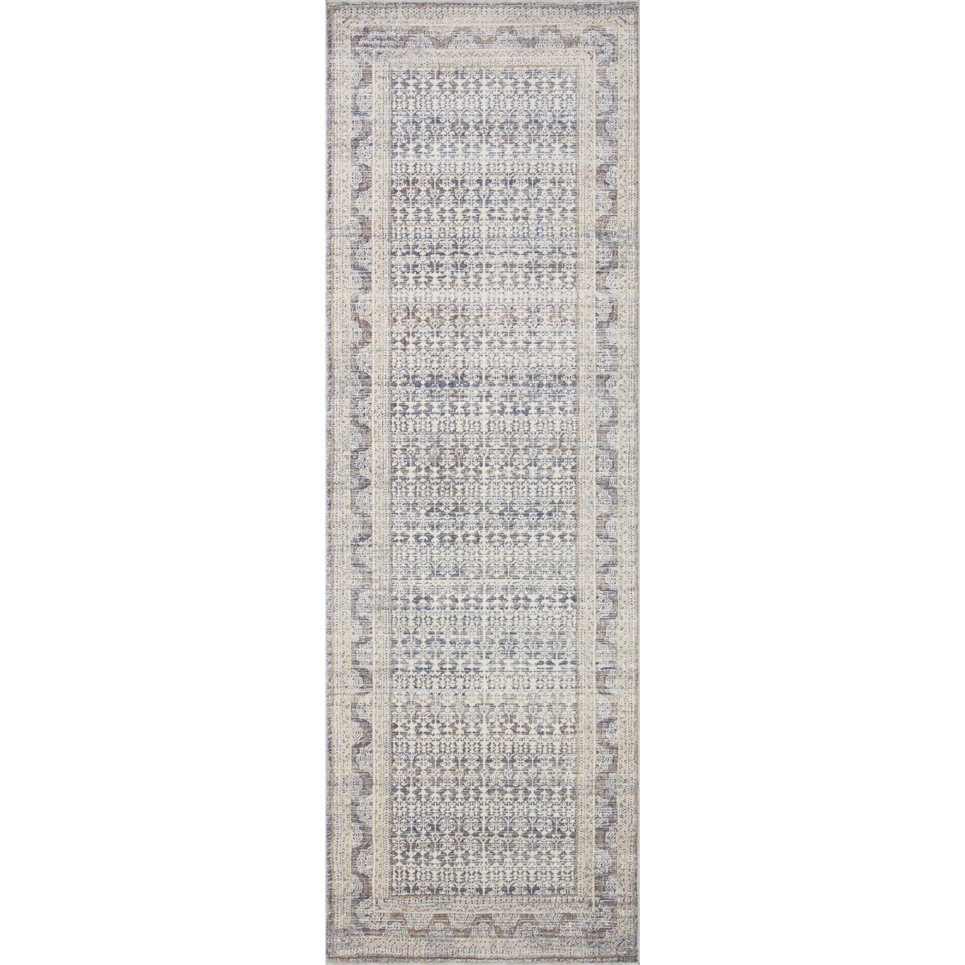 Stain-resistant, fade-resistant, and long-lasting, the Zuma Collection for Amber Lewis x Loloi features a soft pile in a serene grey, blue and ivory palette. Zuma also carries the Okeo-Tex® label, ensuring the rug's materials do not contain harmful substances. Power Loomed 100% Polyester Pile ZUM-03 AL Ocean / Multi