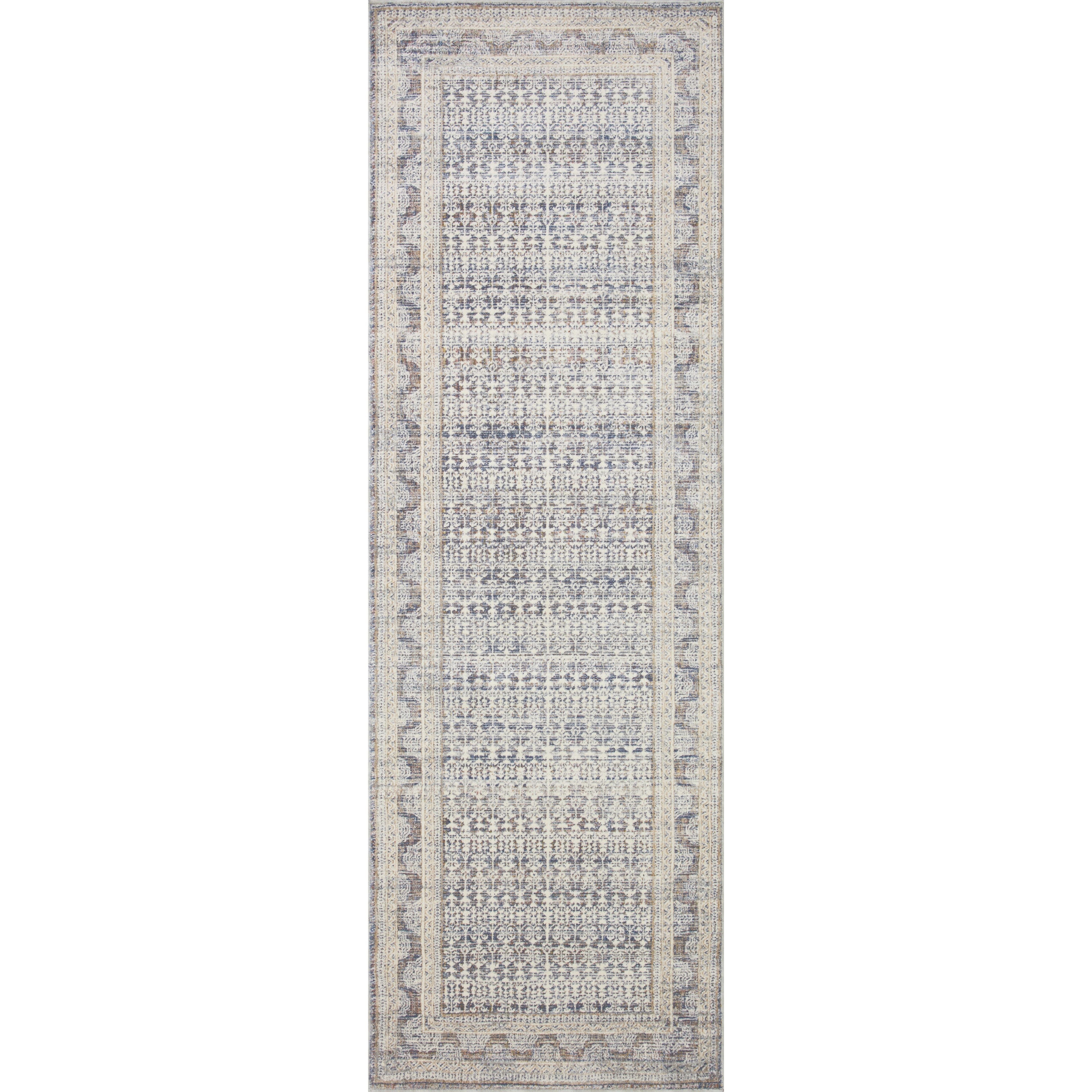 Stain-resistant, fade-resistant, and long-lasting, the Zuma Collection for Amber Lewis x Loloi features a soft pile in a serene grey, blue and ivory palette. Zuma also carries the Okeo-Tex® label, ensuring the rug's materials do not contain harmful substances. Power Loomed 100% Polyester Pile ZUM-03 AL Ocean / Multi