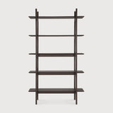 Pi Mahogany Dark Brown 5 Shelves Wall Shelf