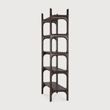 Pi Mahogany Dark Brown 5 Shelves Wall Shelf