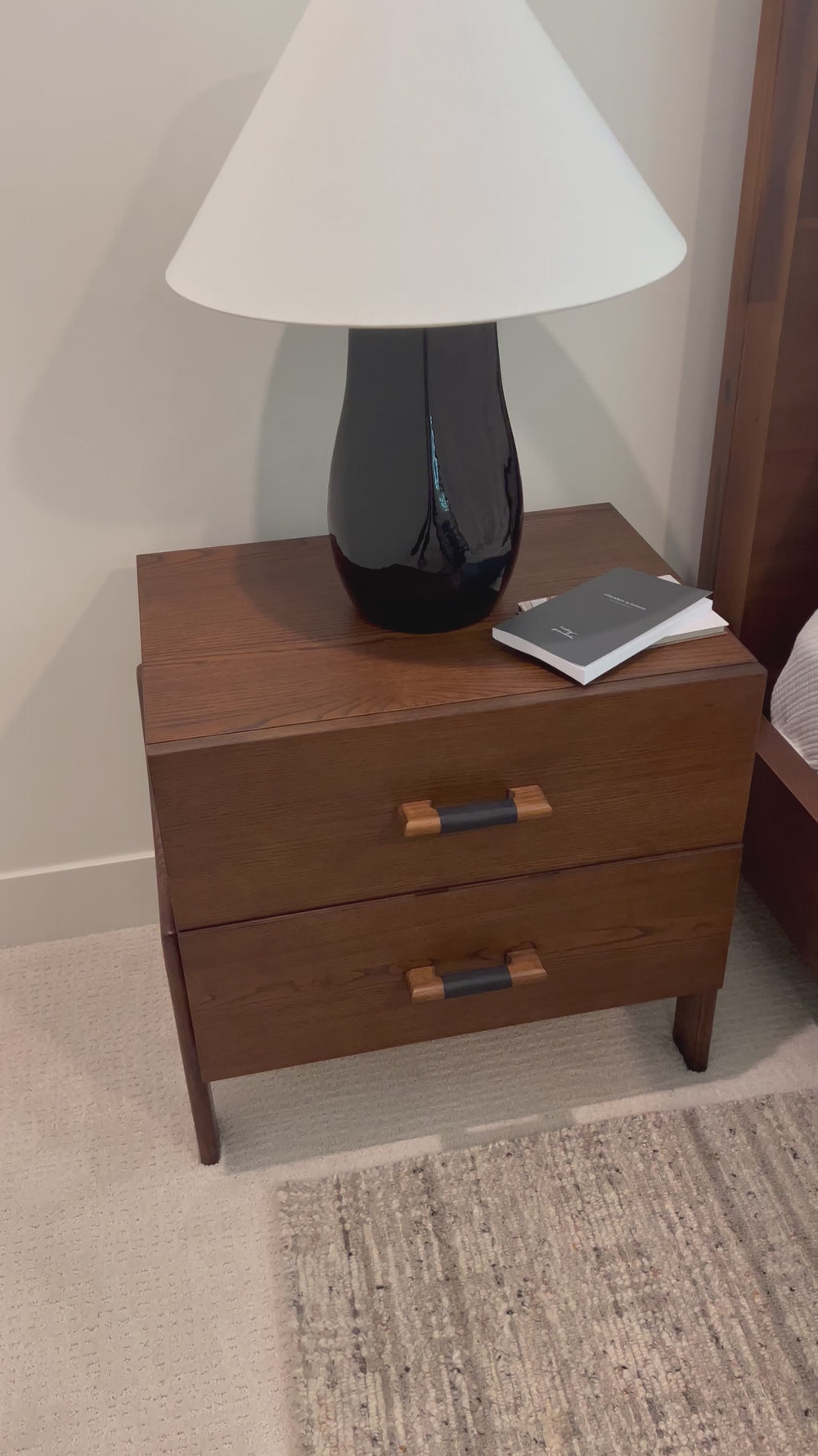 Dylan Leather Pull Nightstand | shipping 09/23/2025