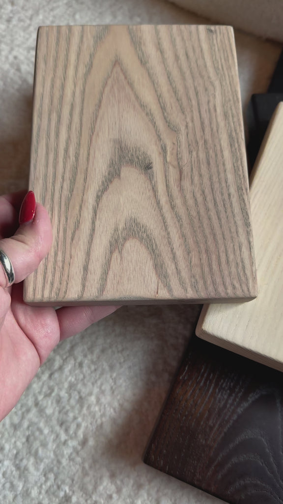 Choose your Verellen wood finish for Ash and Walnut.  Select from Walnut Dead Flat, Ash Bleached Whitewash, Greywash, Wenge, Bourbon, Fumed, Espresso, Raw Coal with Matte Sealer