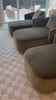 Thick, soft velvet and modern organic curves make this an unforgettable piece.  Perfect for a relaxing corner or pair together for the ultimate movie hangout.Overall Dimensions: 39.00"w x 58.50"d x 33.50"hWeight : 81.57 lbsMaterials : 76.8% Cotton, 23.2% Polyester, Pine Plywood, Solid Pine Amethyst Home provides interior design, new home construction design consulting, vintage area rugs, and lighting in the Washington metro area.