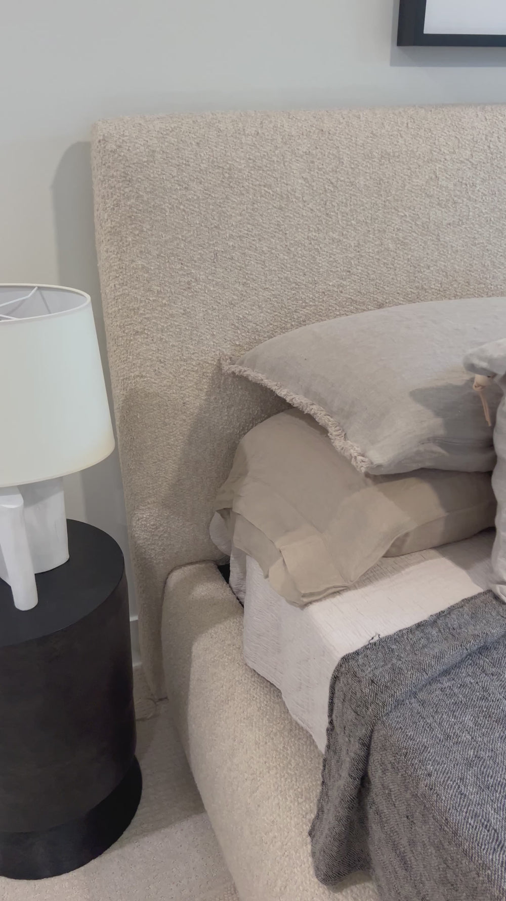 Quincy Lisbon Cream-King Bed | ready to ship!