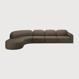 Bulky Cedar Semi Circle Left Sofa Set | shipping 7/13/2026