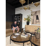 Yoko Smoked Brown Cast Glass Nesting Table | shipping 12/15/2025