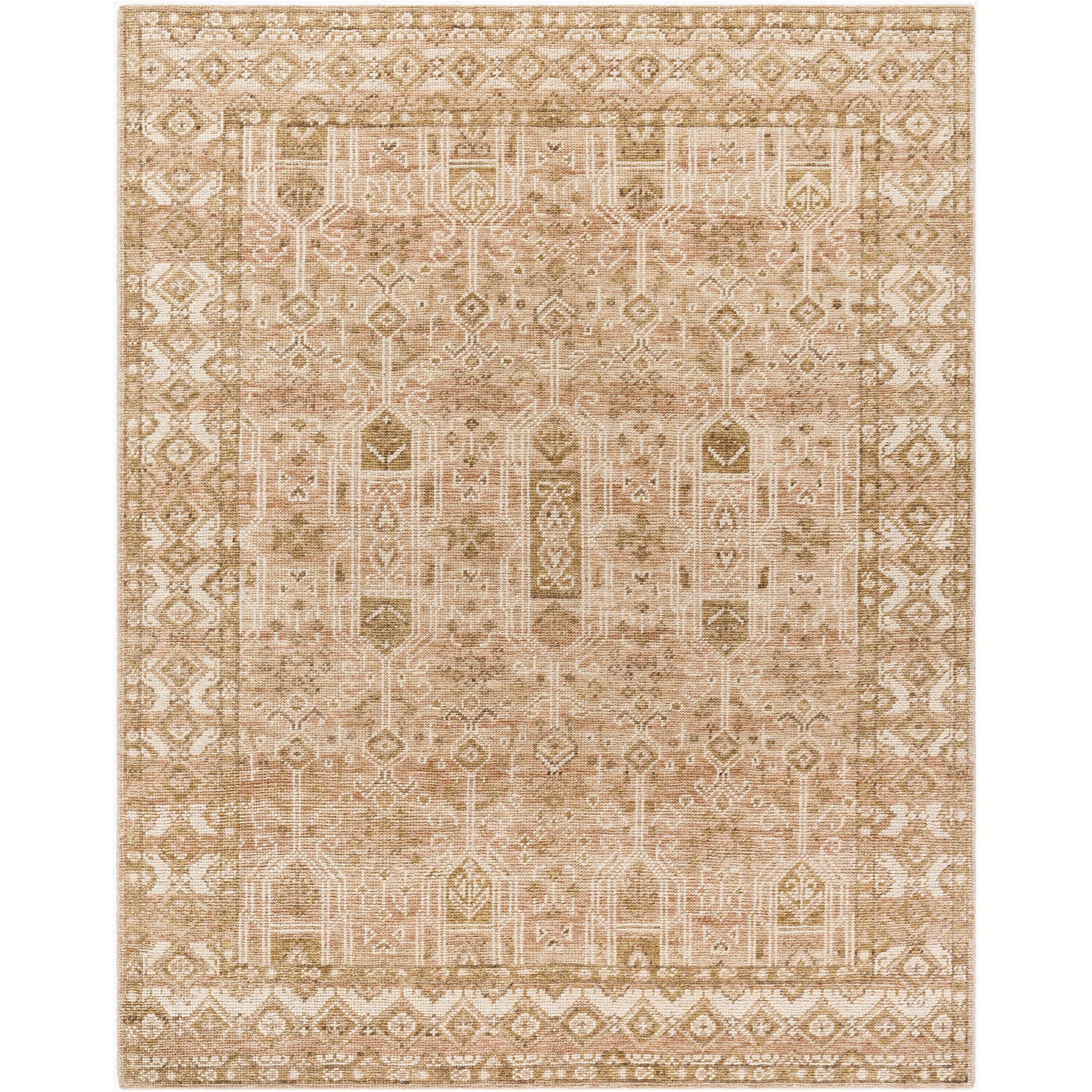 Featuring Tulu Hand-Knotted Rug by Surya at Amethyst Home. Introduce an element of timeless elegance to your home with our Tulu Traditional Handmade Rug. Made in India, this rug boasts a meticulously hand-knotted construction that is plush yet low pile, making it perfect for high-traffic areas in your home. Constructed from 100% wool, this rug offers both comf.  Amethyst Home provides interior design, new home construction design consulting, vintage area rugs, and lighting in the Tampa metro area.