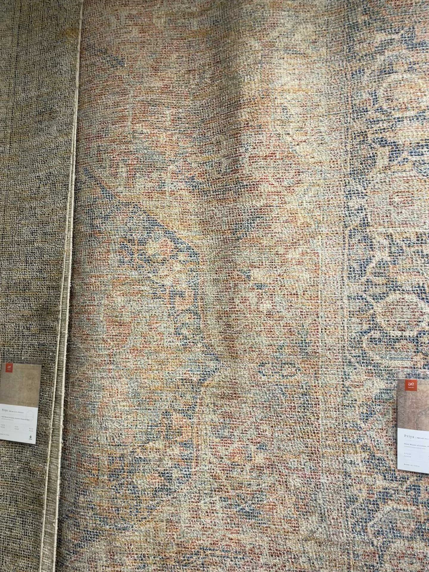 Load video: Priya Brick / Navy Rug